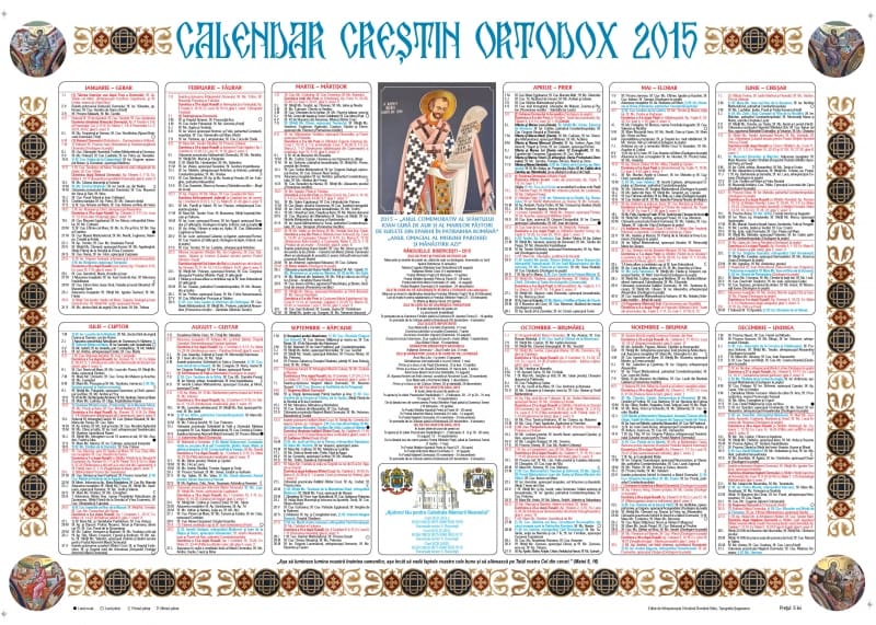 Calendar 2015 ortodox