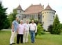De la stanga la dreapta - dl. Radu Scort_ea, locul I_ dl._ Nicolae T_a_roi, locul II_ dl. Emil Coman, locul III_ s__i dl. Claudiu Necs_ulescu, Pres_edinte Jidvei