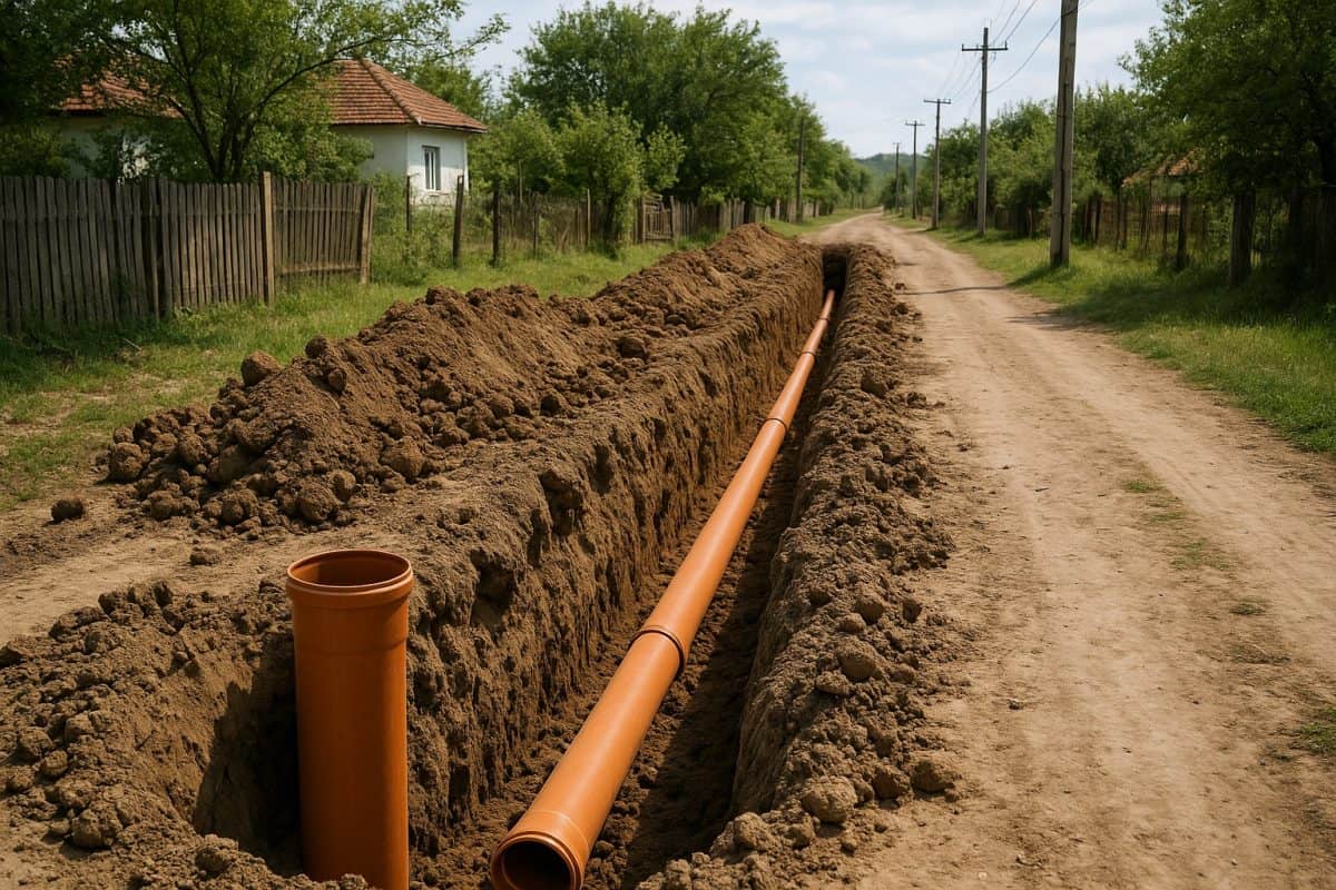 Rețea de canalizare în comuna Doștat: Primăria a lansat o nouă licitație pentru realizarea lucrărilor. Valoarea investiției