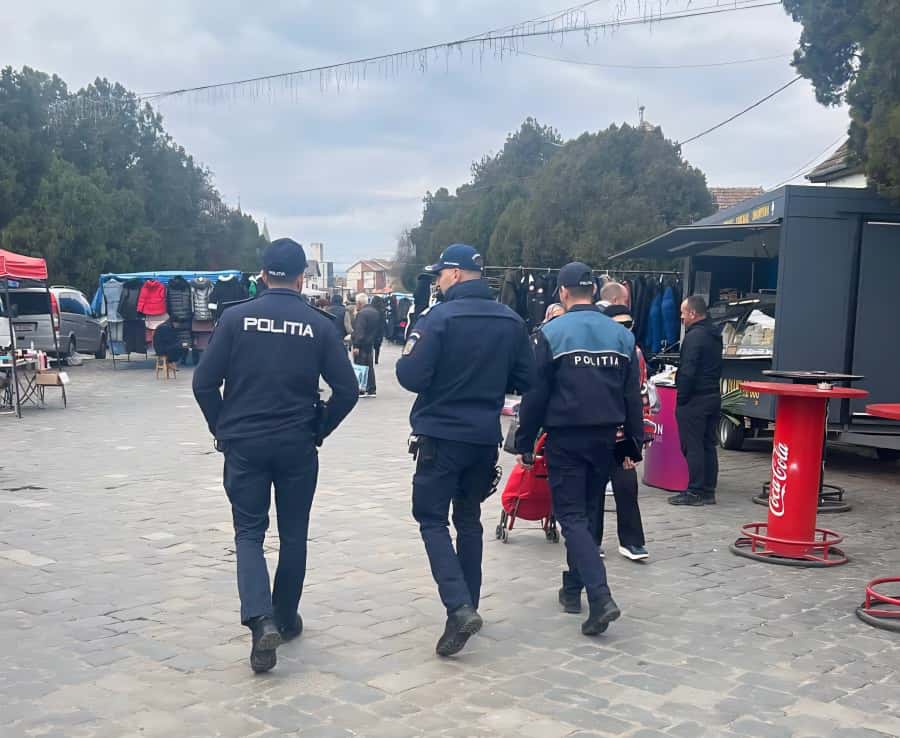 FOTO: Acțiune pentru siguranța cetățenilor, la Aiud. Poliția, Jandarmeria și Poliția Locală, împreună pentru un oraș mai sigur