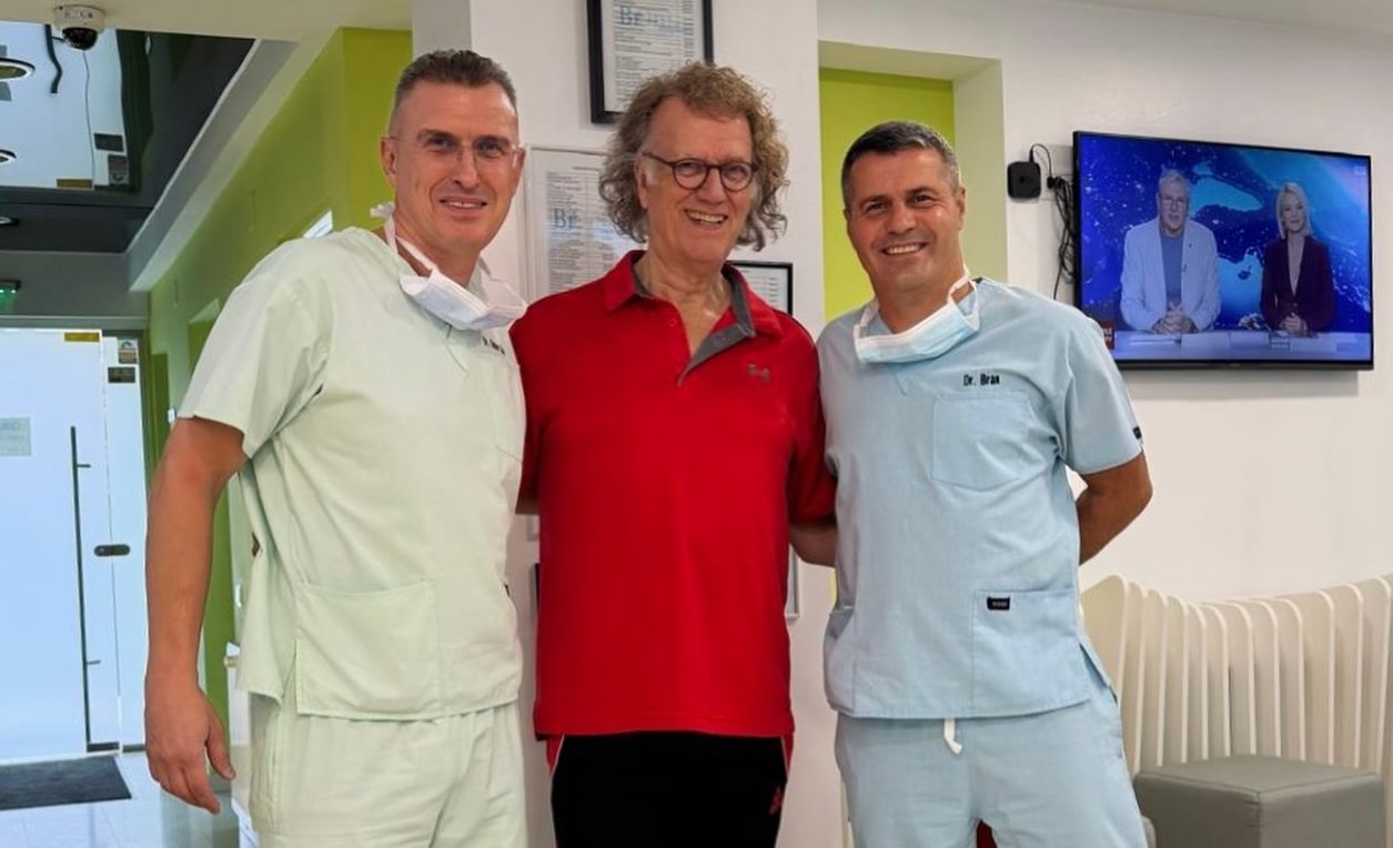 FOTO: Dentistul albaiulian Nuțu Bran l-a tratat pe cunoscutul muzician André Rieu, la o clinică din Cluj-Napoca
