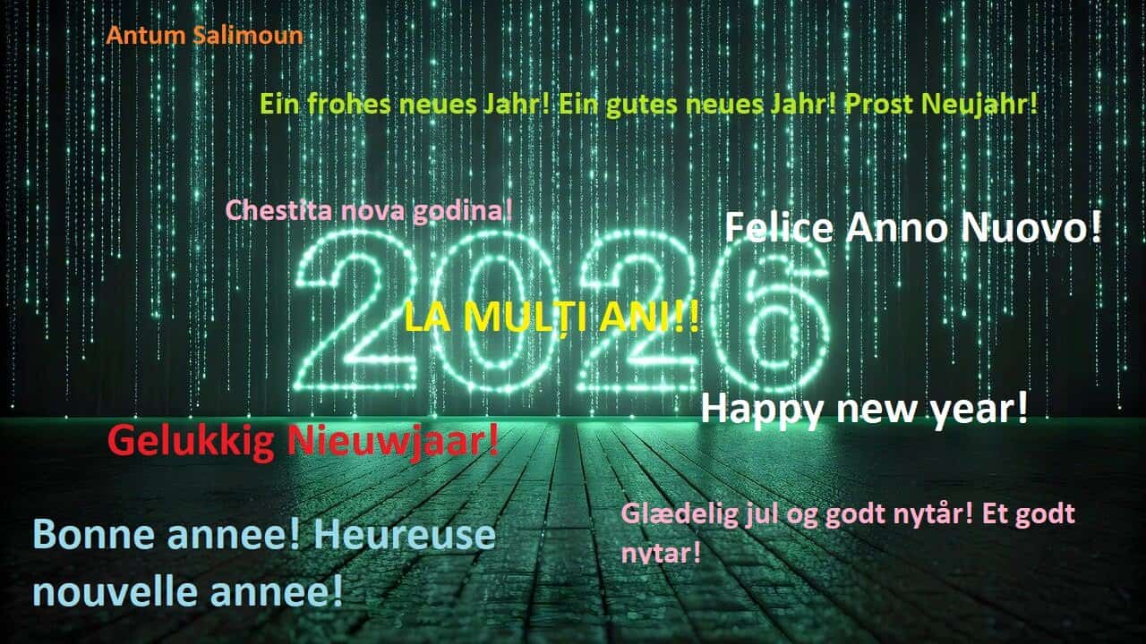 Cum se spune ”La Mulți Ani 2026” și ”An Nou Fericit” în peste 50 de limbi. Urările care unesc lumea la intrarea în 2026