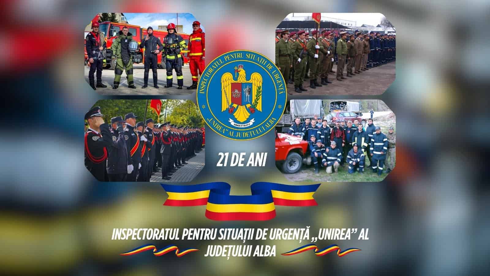 Inspectoratul pentru Situații de Urgență Alba sărbătorește 21 de ani de activitate în slujba comunității