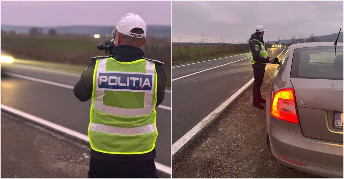 Polițiștii din Blaj și Jidvei, la vânătoare de vitezomani. Câți soferi au rămas fără permis