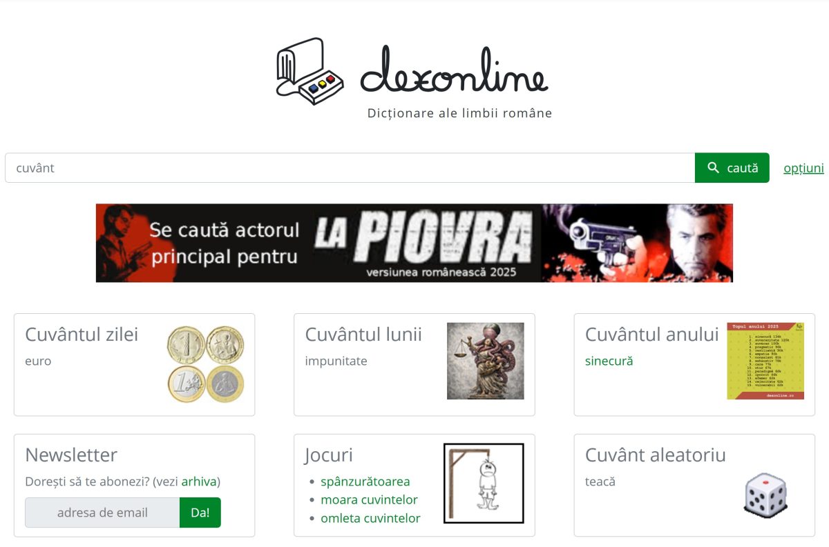 Cele mai căutate cuvinte în 2025, pe Dexonline. Explicația cuvântului din fruntea clasamentului