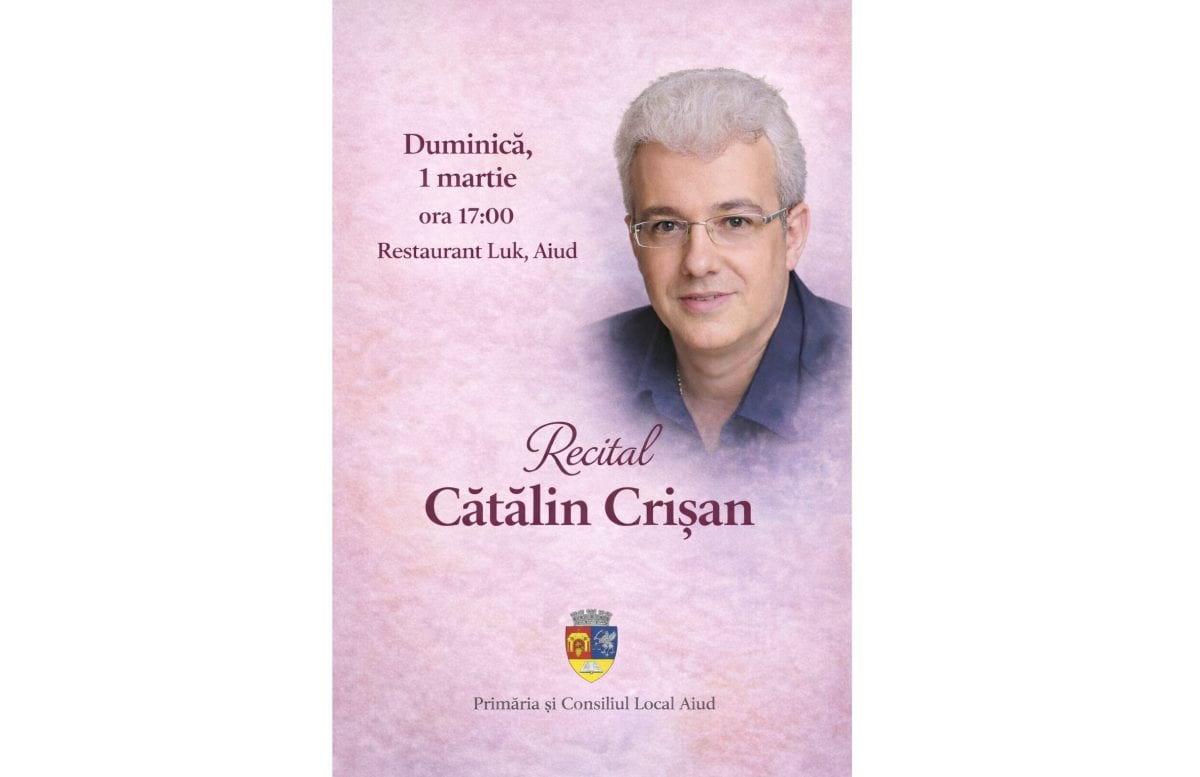 1 Martie: „Sărbătoarea Primăverii”, la Aiud. Cântărețul Cătălin Crișan, invitat la eveniment