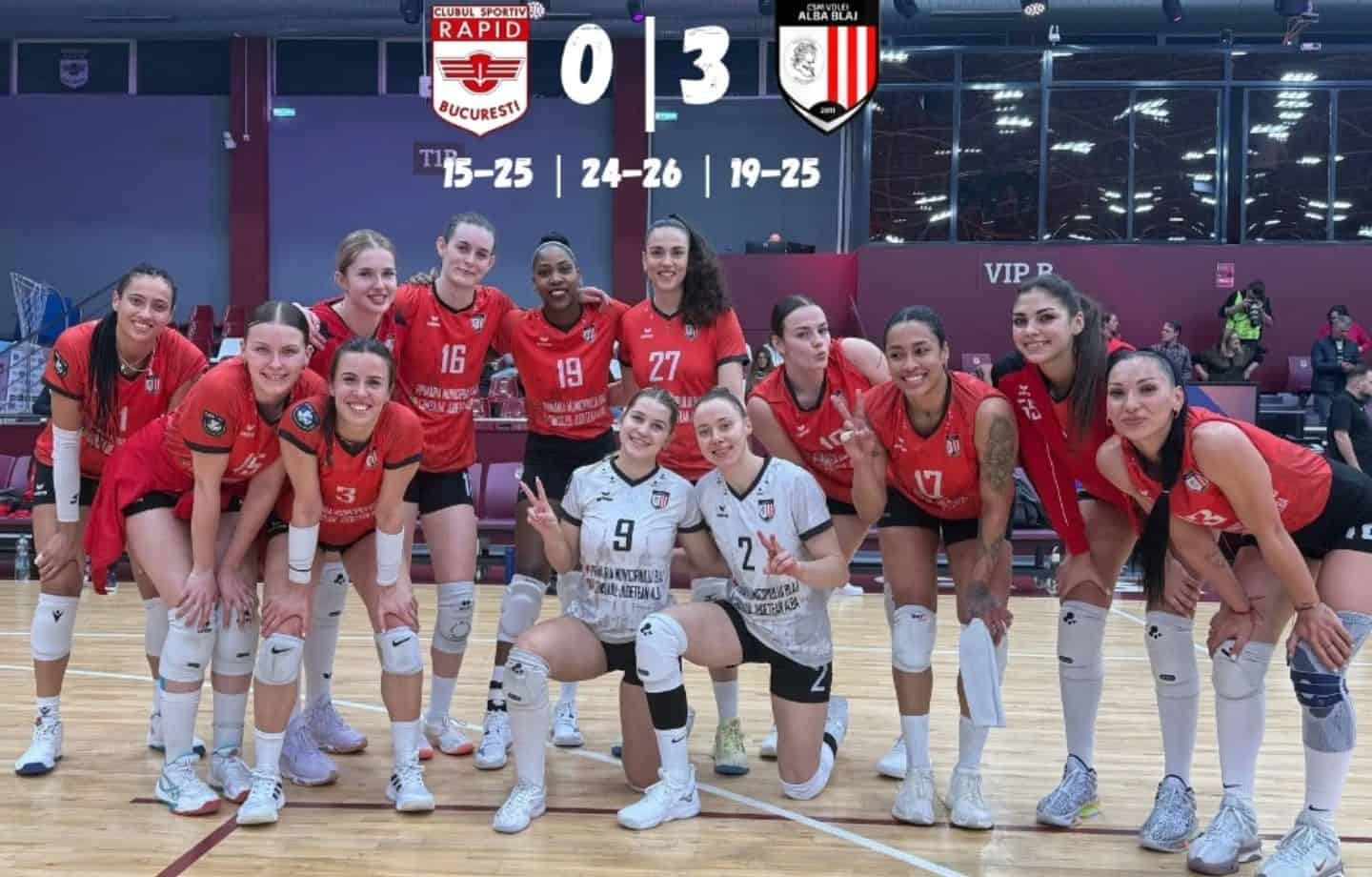 CSM Volei Alba Blaj a debutat cu dreptul în play-off Diviziei A1. Victorie categorică împotriva formației Rapid București