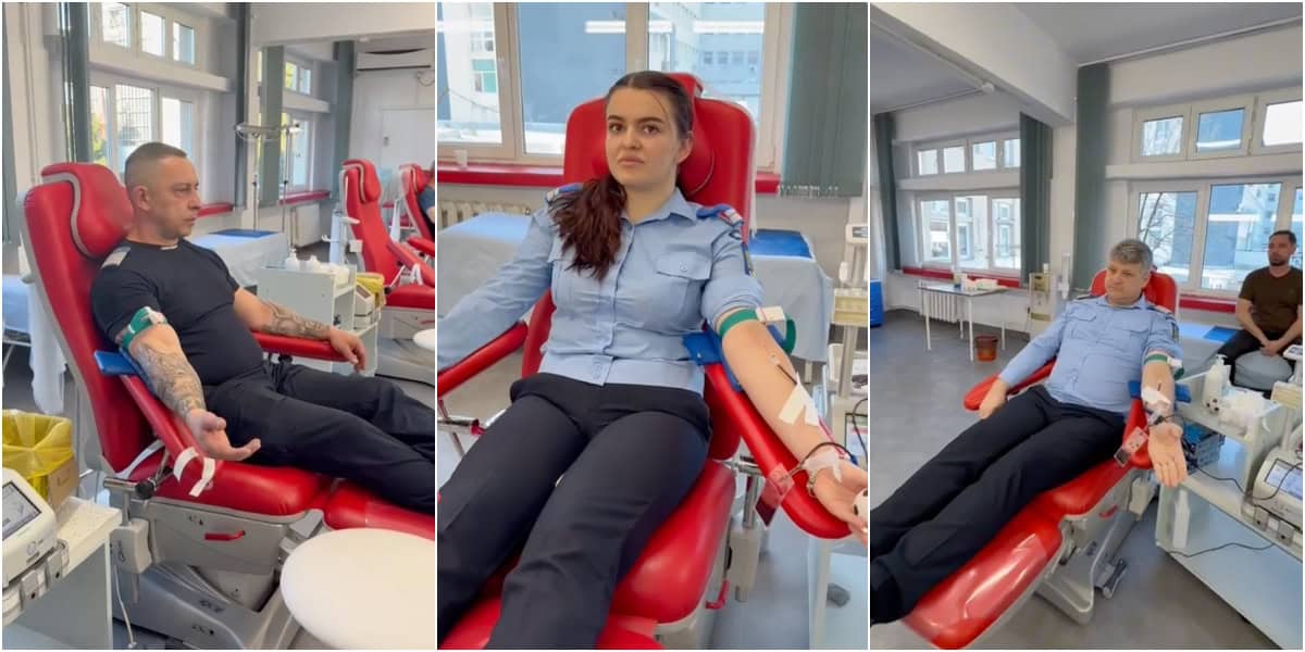 VIDEO Jandarmii din Alba au donat sânge: Au vizat în special grupele rare