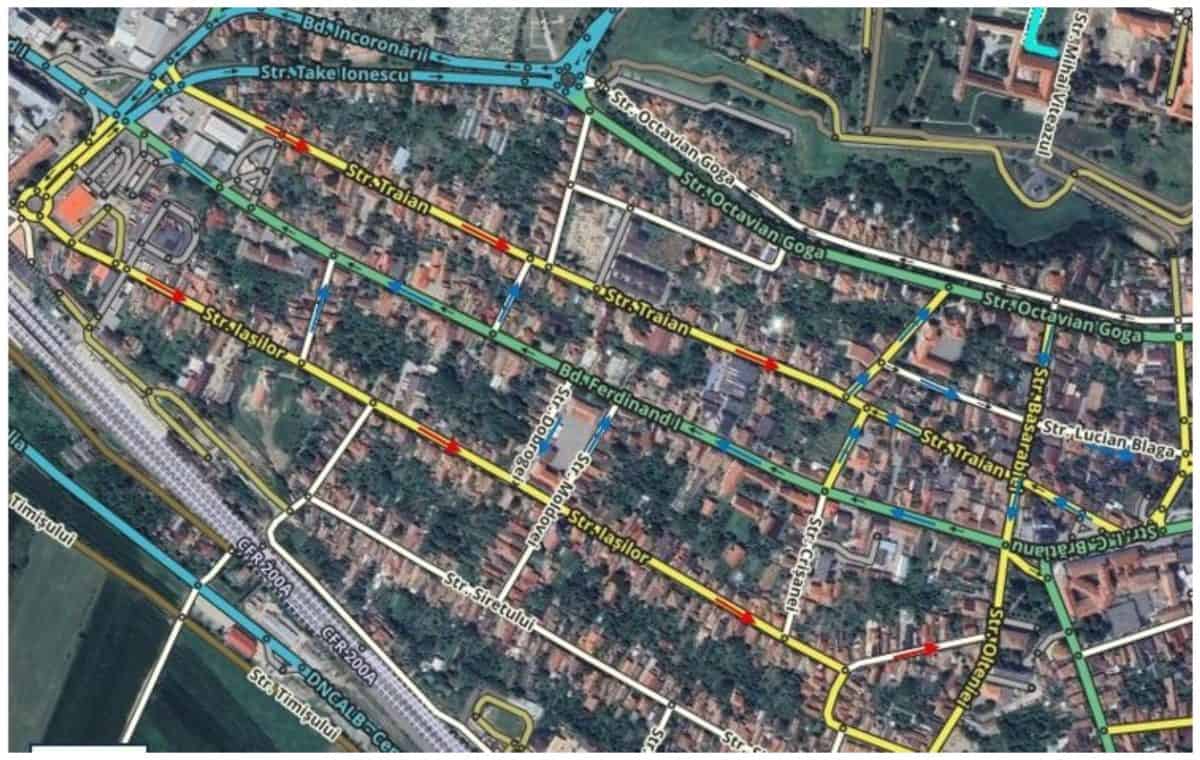 Schimbări în traficul din Alba Iulia: Străzile Iașilor și Traian devin cu sens unic din 4 aprilie. Precizările primăriei