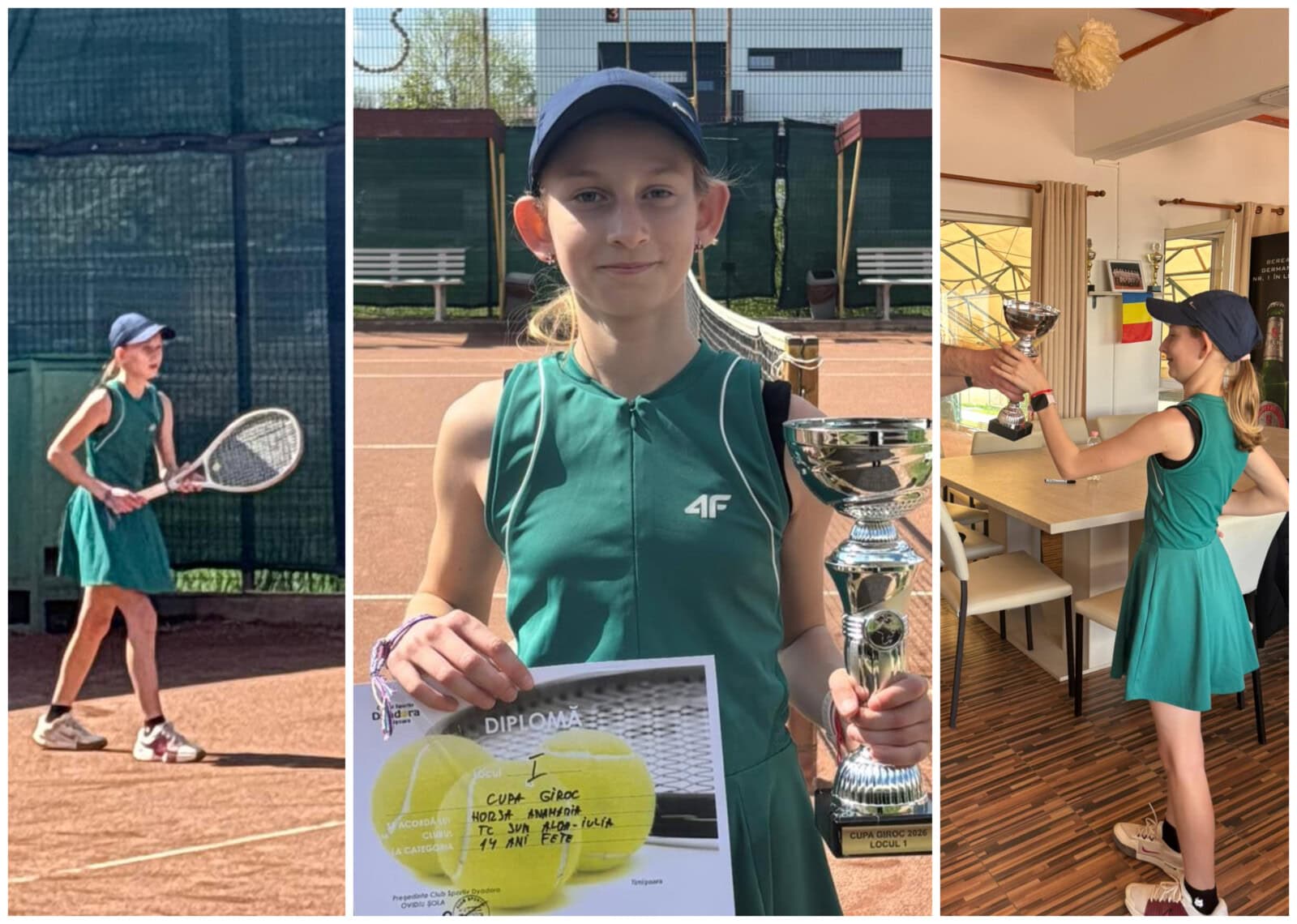 Succes important pentru Anamaria Horșa de la TC Sun Alba Iulia: A câștigat Cupa Giroc la tenis, la categoria 14 ani feminin