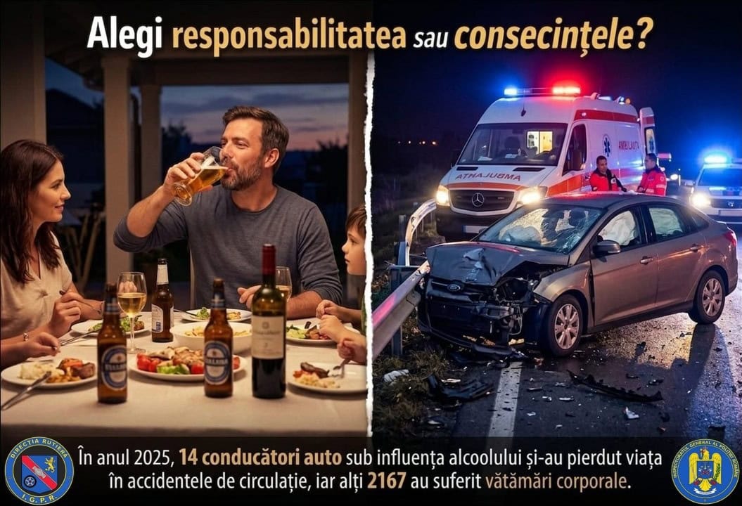 Polițiștii din Alba anunță toleranță zero pentru șoferii care beau și se urcă la volan în perioada Sărbătorilor Pascale