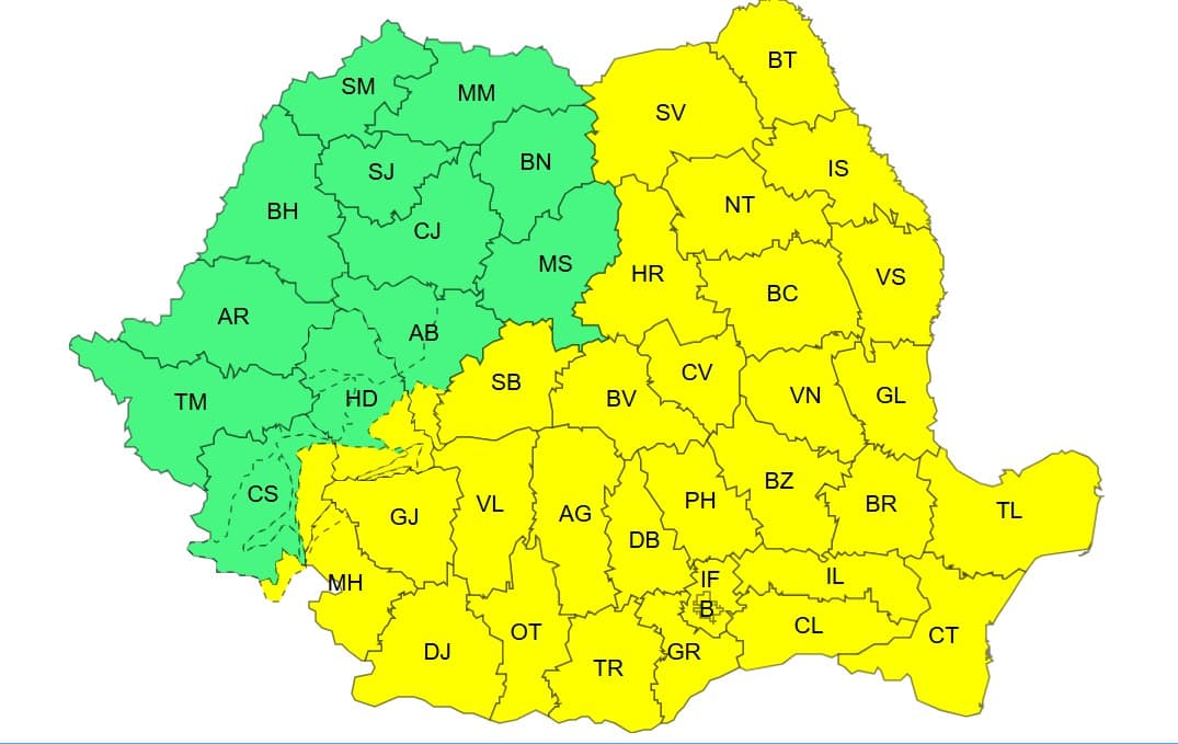 Ninsoare de aprilie, în Alba. Meteorologii anunță cod galben pentru zona de sud a județului