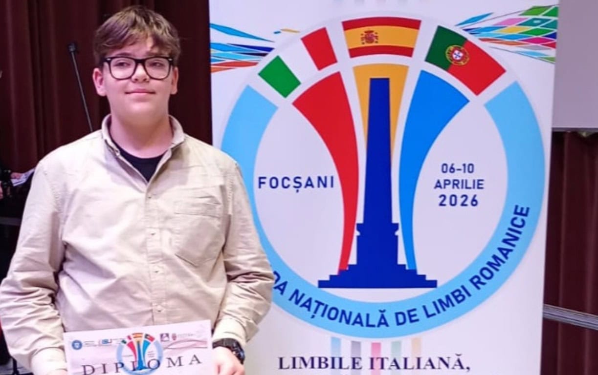 Un elev al școlii gimnaziale din Stremț a obținut mențiune specială la Olimpiada națională de limba italiană