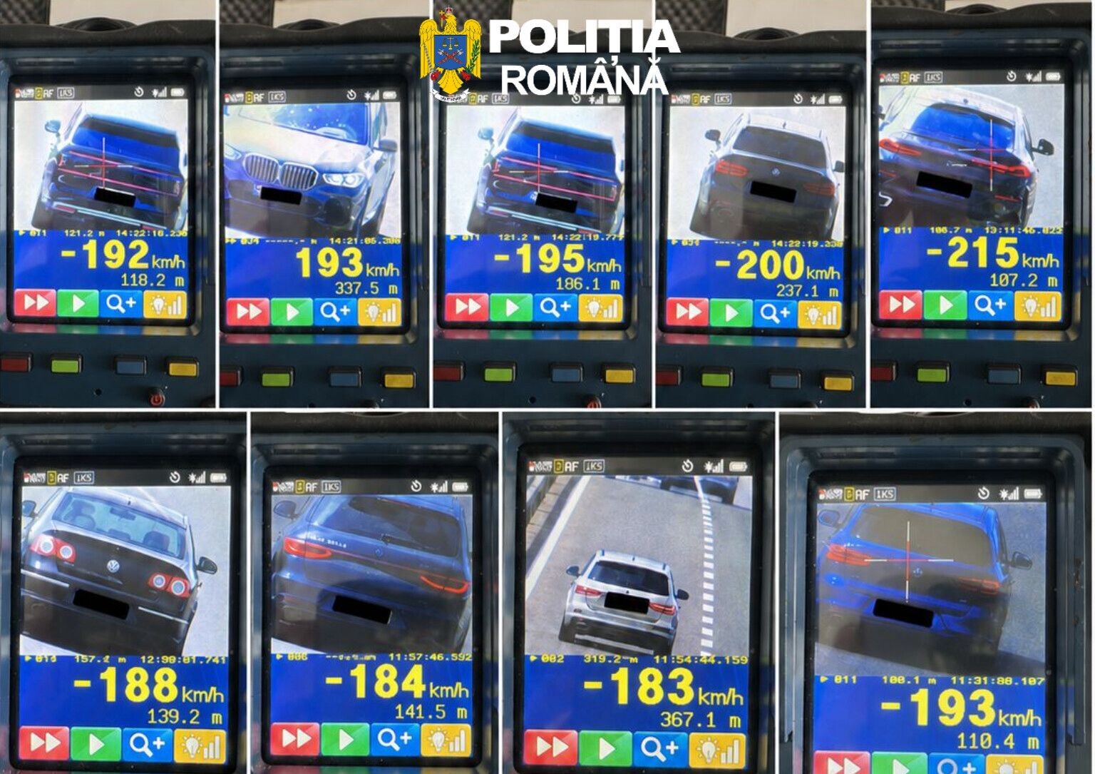 Șofer prins de radar cu 215 kilometri la oră pe Autostrada Sebeș - Deva. A rămas fără permis 120 de zile și a luat o amendă URIAȘĂ