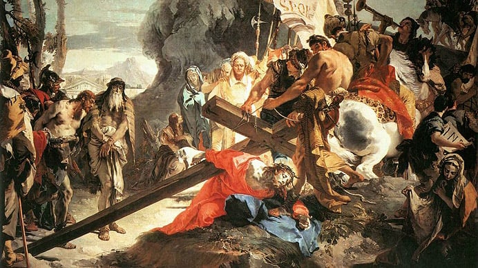 Imagini pentru iisus cu crucea in spate