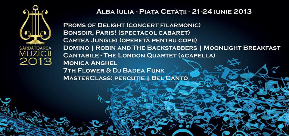 Capillaries sweet microscopic SĂRBĂTOAREA MUZICII la Alba Iulia. Concerte Monica Anghel, Domino, Robin  and The Backstabbers. Vezi PROGRAMUL - Alba24
