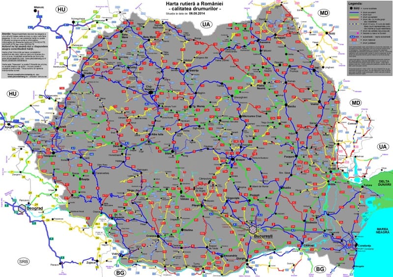 Harta Calității Drumurilor Din Județul Alba Vezi Care Sunt Zonele