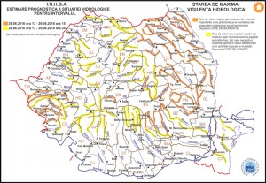 Harta Avertizare hidrologica_Nr_50 din 28.06.2016