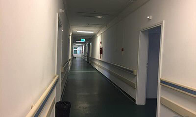 spital, chirurgie, sectie, hol spital, alba