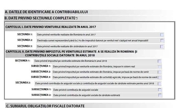 declaratia unica MFP