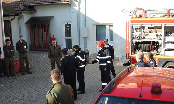 Simulare incendiu Centrul Militar Judetean Alba