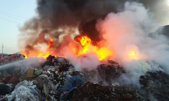 incendiu groapa de gunoi