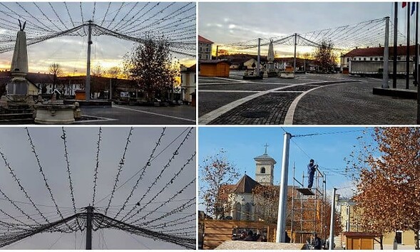 cupola pavilion lumini montare