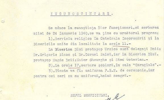 mica unire 1940 program arhive