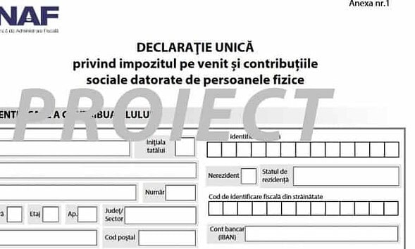 declaratie unica 2019 proiect