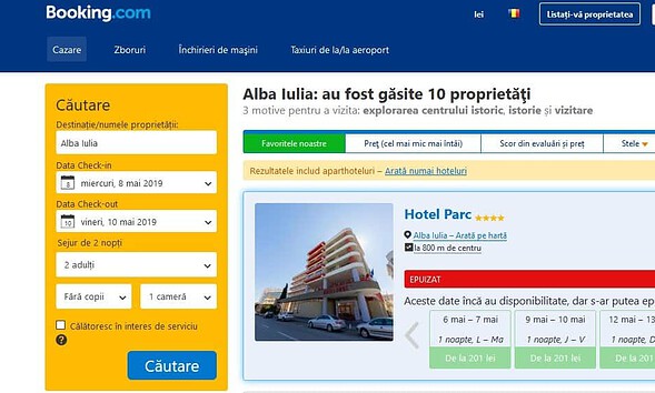 parc booking