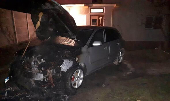 incendiu masina