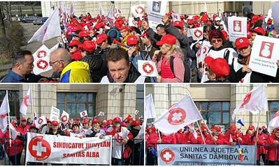 protest sanitas bucuresti 6 martie