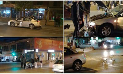 accident giratoriu piata