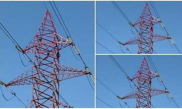 tineri stalp inalta tensiune