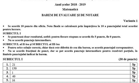 barem EN VIII 2019 Mate