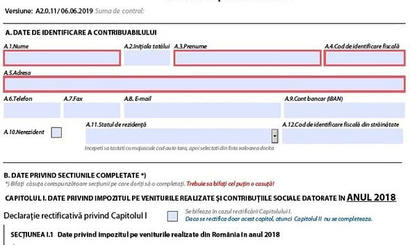 declaratia unica 2019