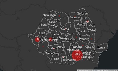 harta intercativa coronavirus romania
