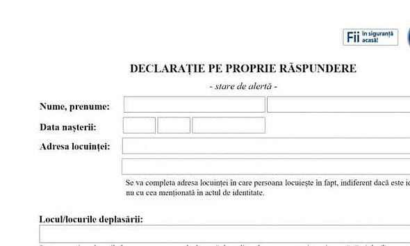 declaratie deplasare sare alerta