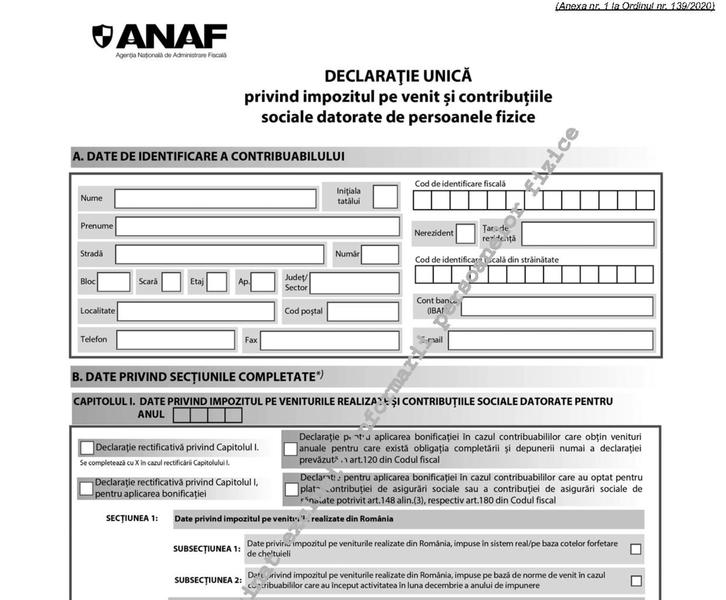 scheme Wafer Ironic ANAF va modifica Declarația unică. Care sunt completările și ce va cuprinde  noul formular. PROIECT - Alba24