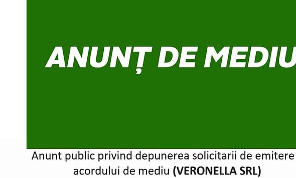 anunt de mediu