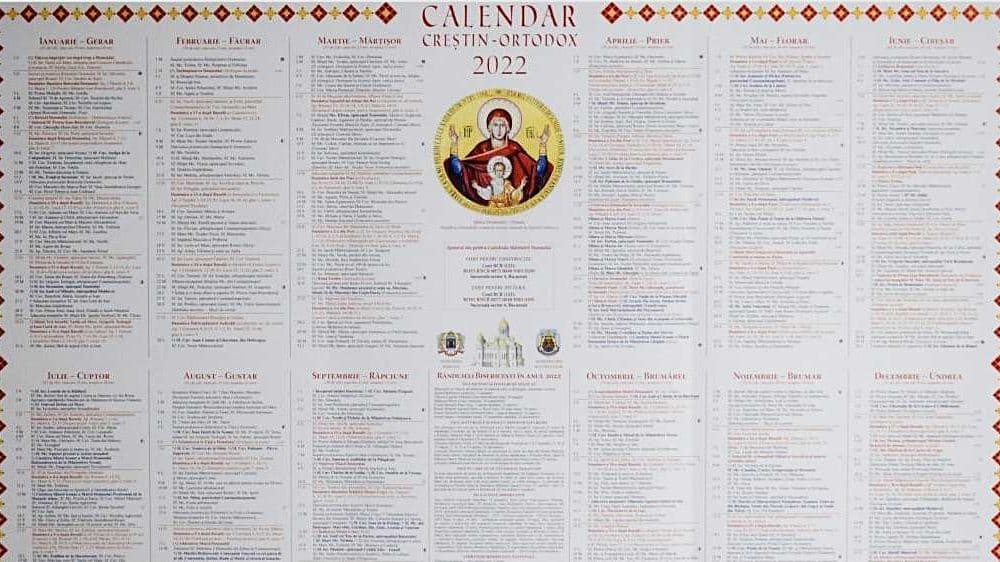 CALENDAR Ortodox 2022 TOATE sărbătorile creștine importante din an