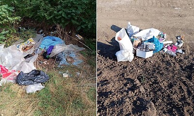 gunoaie aruncate la intamplare