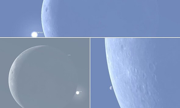 ocultatia venus luna sursa foto Facebook Telescop-Expert