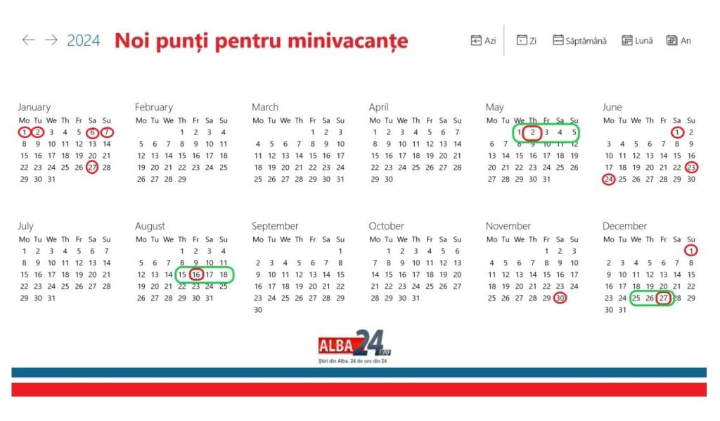 Zile libere 2024. Câte minivacanțe vor avea românii în acest an și cum