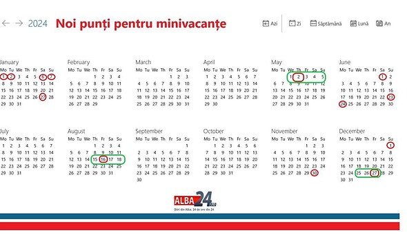 zile libere si minivacante 2024