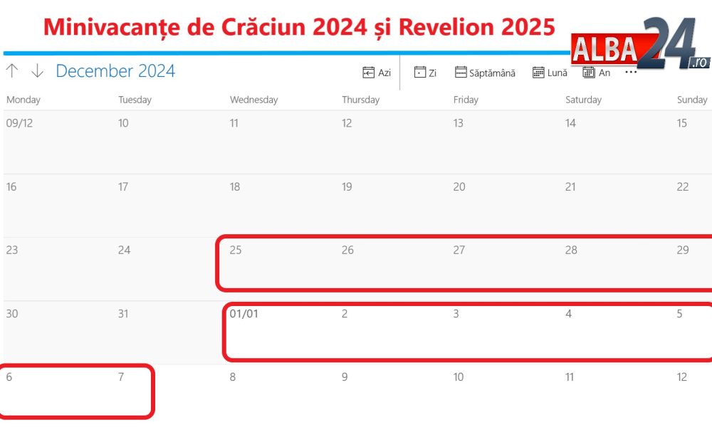 Minivacanțe de Crăciun 2024 și Revelion 2025