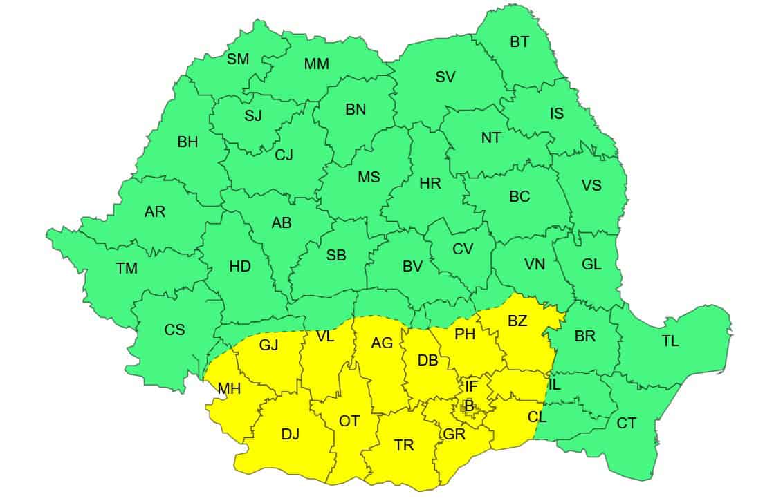 avertizare meteo de vreme rea