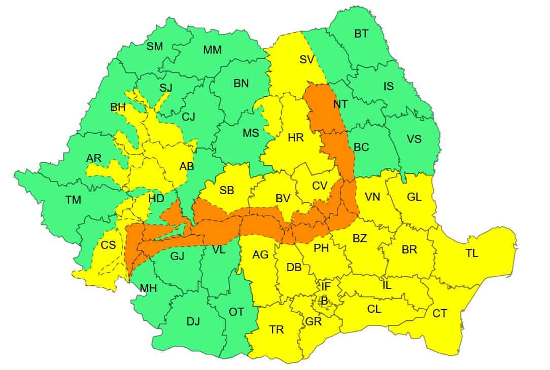 avertizare meteo de vreme rea