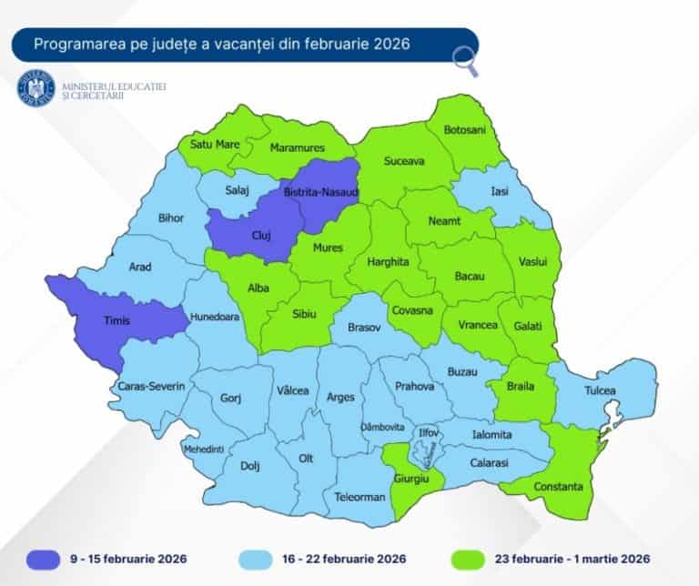HARTA Vacanța mobilă pentru elevi din anul școlar 20252026 în ALBA și