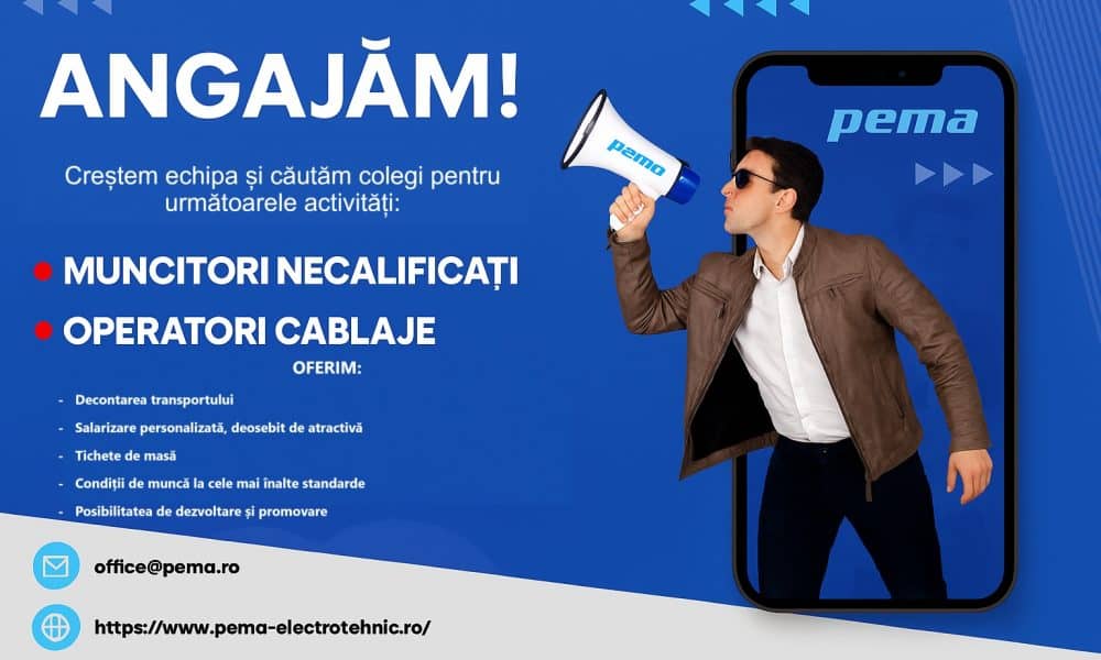 pema electrotehnic anunt angajare